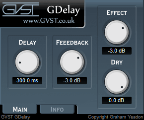 GDelay user interface