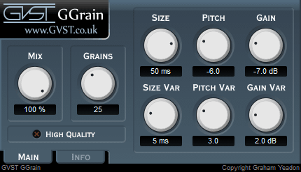 GGrain user interface
